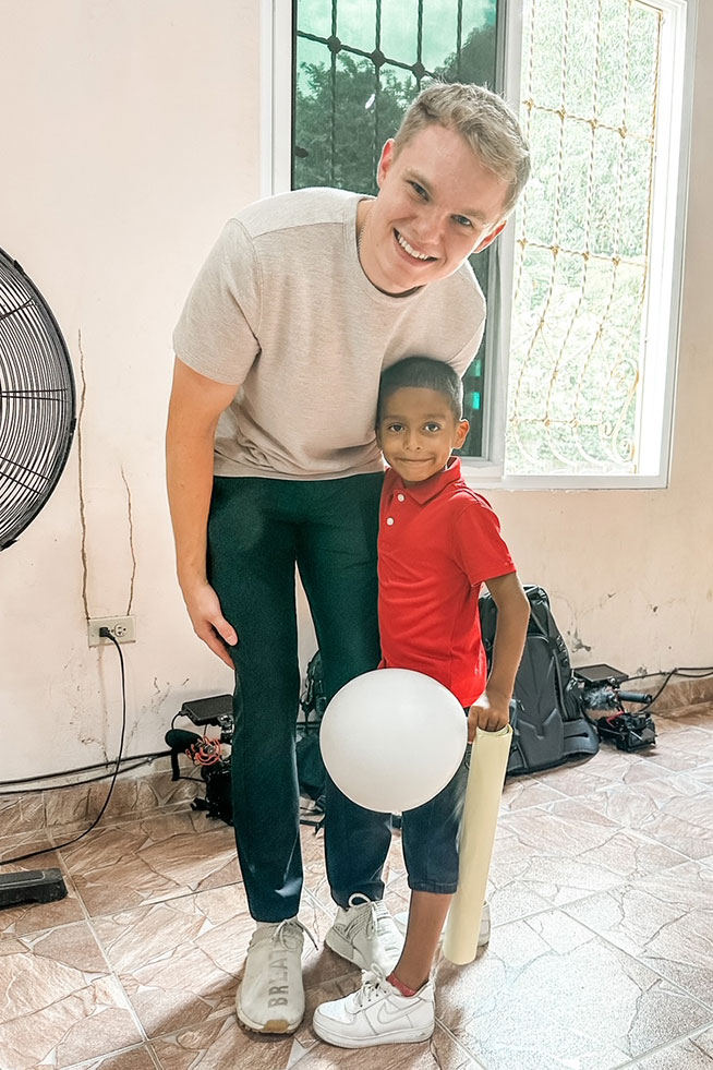 ccu student with honduran boy