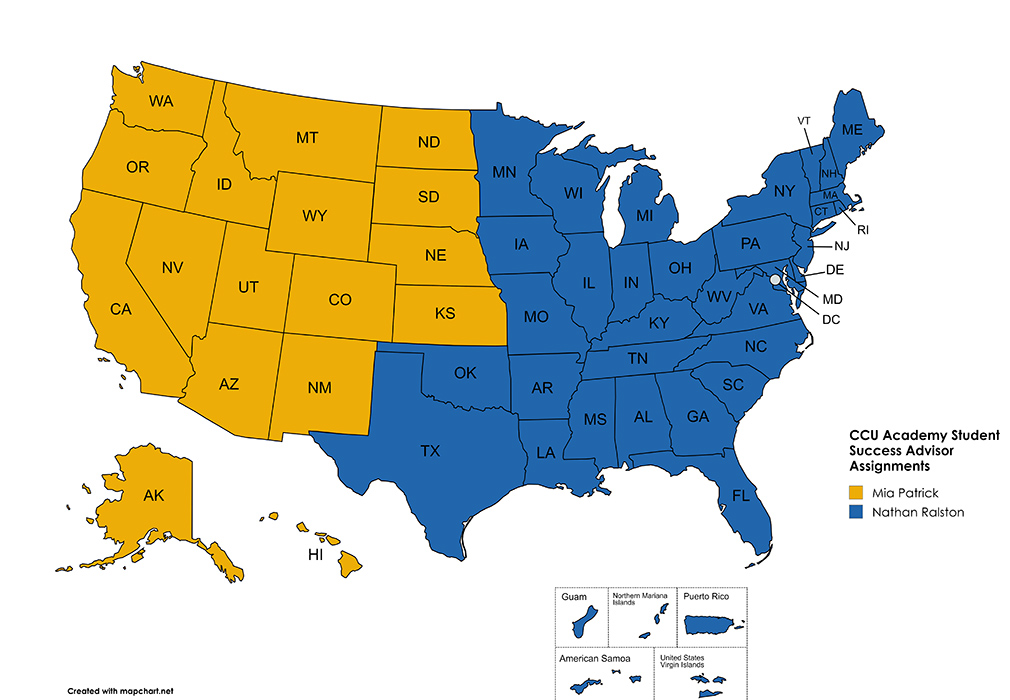 map of student success advisors